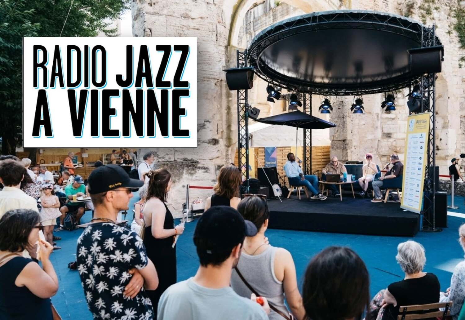 visuel pour la découverte des artistes du festival Radio Jazz à Vienne.